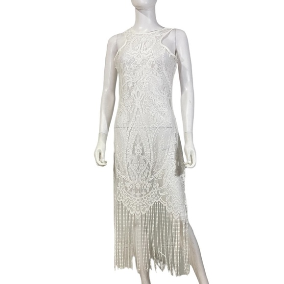 Women’s Crochet White Fringe Sher Dress
New - Picture 2 of 5